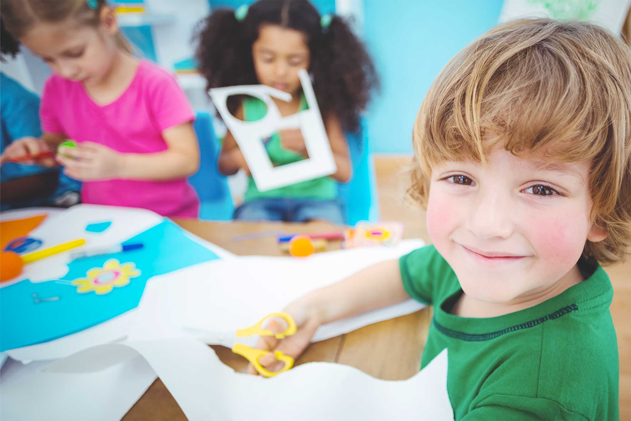 Children playing safely at daycare